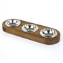Hanah Home Pet016 Comedero para mascotas 100% madera de abeto color nogal